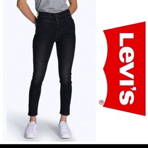 Levi’s Mile High Super Skinny Ankle Black Jeans 16 33